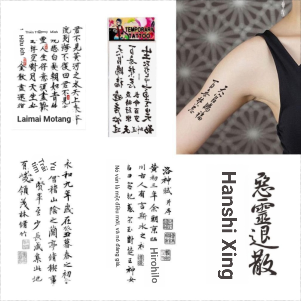 Hình Xăm Tạm Thời Chữ Cái Và Cụm Từ Thiết Kế Nhỏ Phong Cách Tối Giản Hình Xăm Chống Thấm Nước Lâu Dài R2