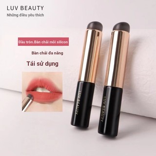 Gecomo Cọ Tô Son Môi Đầu Tròn mini Bằng Silicon Mềm Tiện Dụng