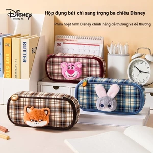 Hộp đựng bút chì Disney Crazy Animal City sang trọng, dễ thương cho nữ sinh tiểu/trung học, sức chứa lớn, túi văn phòng phẩm 2026 phong cách mới