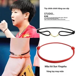 Hot Sản Phẩm Mới Sun Yingsha Cùng Phong Cách Kỷ Niệm Vòng Tay Đơn Giản Cặp Đôi Dây Đỏ Nụ Cười Benming Năm Vòng Tay May Mắn Bện Điều Chỉnh Sáng Tạo Chất Lượng Cao