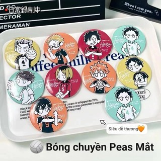 Haikyuu!! Hinata kageyama Tendo Satori Ushijima Kenma Manga Huy Hiệu Nút Thổ Cẩm Chân Cosplay Bộ Sưu Tập Đồ Chơi Túi Trang Trí Quà Tặng