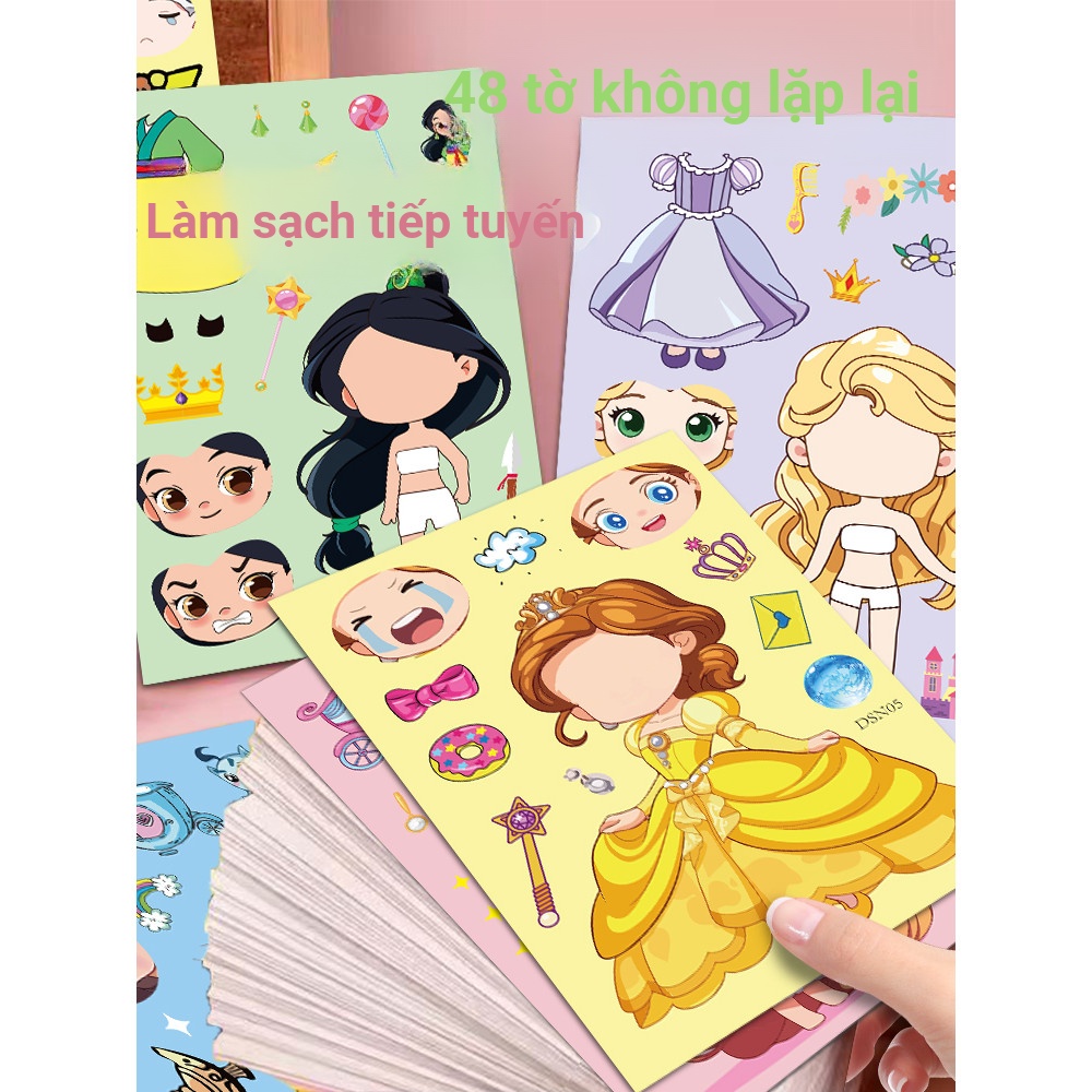 ✅ Trong Kho ✅ Đồ chơi giáo dục Miếng Dán Yên Tĩnh Quà tặng trẻ em Ăn mặc công chúa Hình dán ☟Vụ Nổ Công Chúa Nhỏ Sáng Tạo Miếng Dán Bạch Tuyết Aisha Xếp Hình Trang Phục Thực Hành Não Tự Ăn Mẻ♗