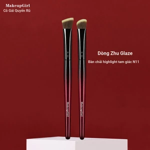 Zhu Glaze N11 Tam Giác Highlighter Brush Slope Matte Facial Brightening Brush Liền Mạch Che Khuyết Điểm Lông Mềm Cọ Trang Điểm