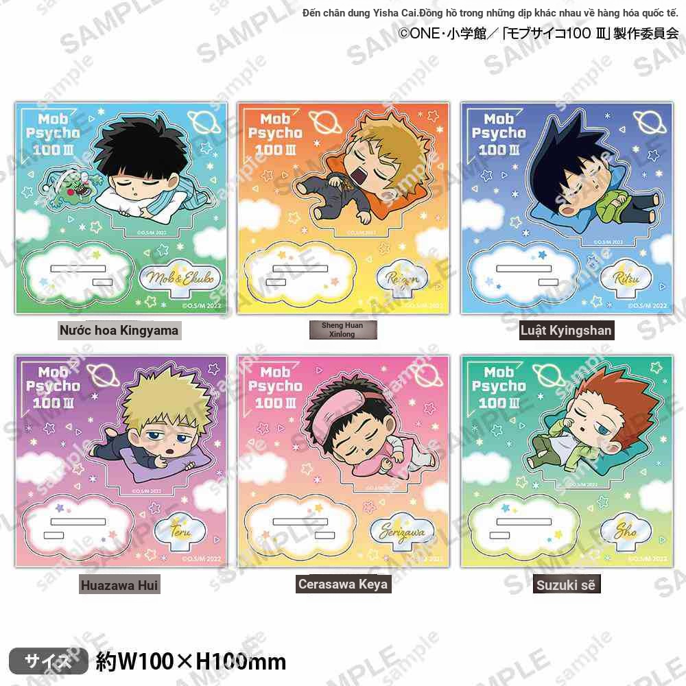 Mob Psycho 100 Mini Acrylic Đứng Kageyama Ritsu Reigen Arataka cosplay ngộ nghĩnh Anime Nhỏ Hình Mẫu Tấm Sưu Tập Máy Tính Để Bàn Decoraion Kid 's Cho Quà Tặng
