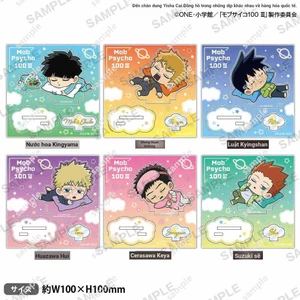 Mob Psycho 100 Mini Acrylic Đứng Kageyama Ritsu Reigen Arataka cosplay ngộ nghĩnh Anime Nhỏ Hình Mẫu Tấm Sưu Tập Máy Tính Để Bàn Decoraion Kid 's Cho Quà Tặng
