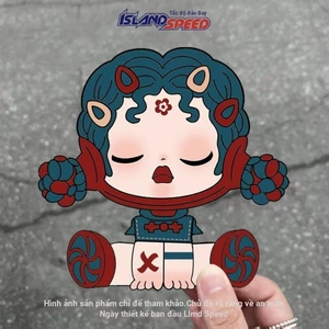 Sáng Tạo 3D Dán Xe Máy Màu Dán Độc Đáo Cơ Thể Mô Phỏng Hoạt Hình Dán Trang Trí Chống Thấm Nước