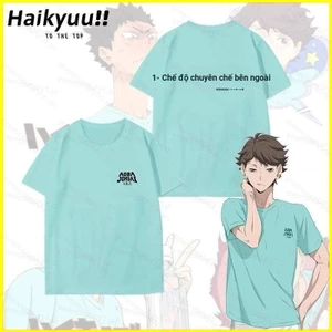 Haikyuu Aoba Johsai Trường Trung Học Oikawa Tooru Cosplay Vải 3D Mùa Hè Áo Thun Anime Tay Ngắn Top