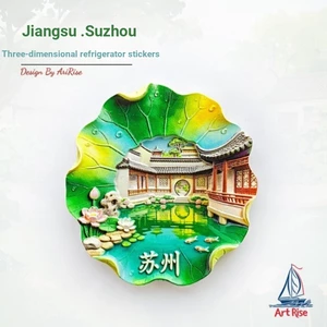 Nhãn dán từ tính bề mặt hồ Jiangzhou Lotus Leaf Tinzzi