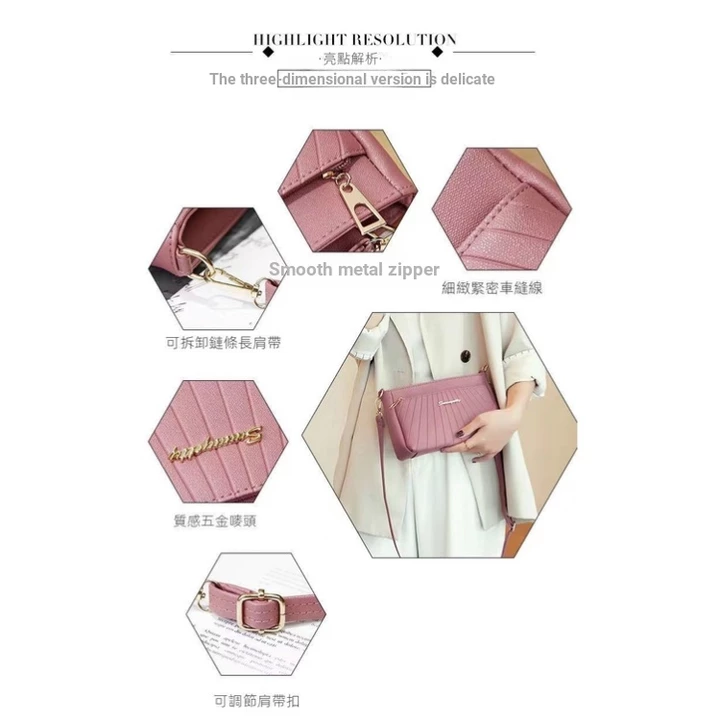 Women's PU Leather Crossbody Bag – 7