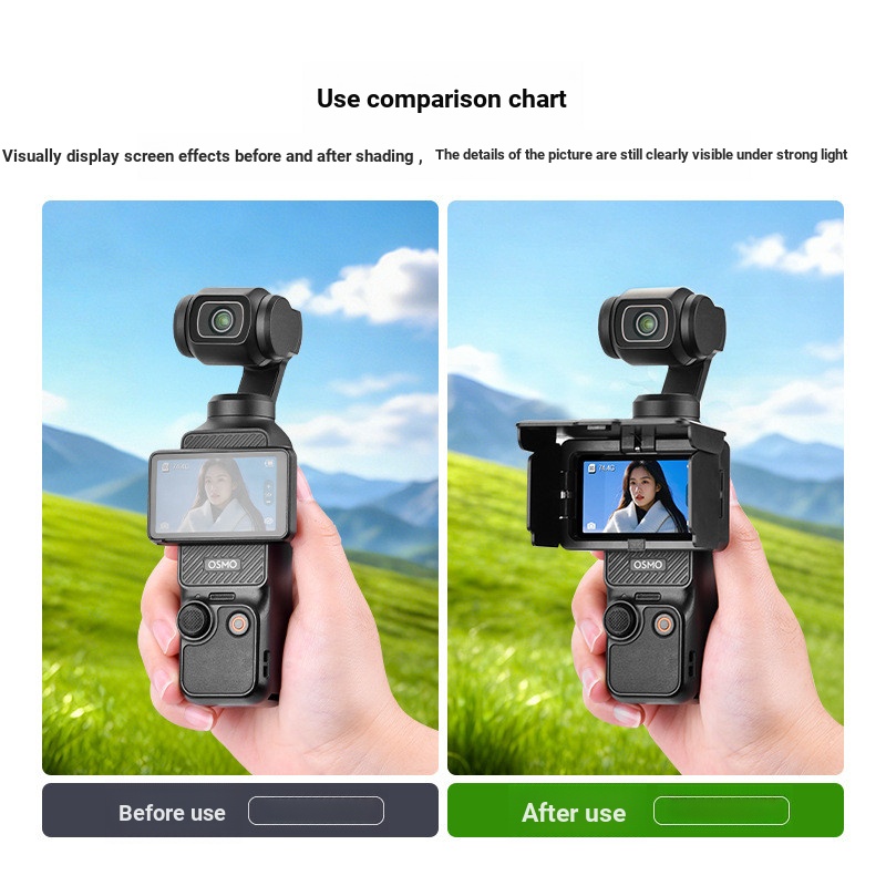 Thích hợp cho DJI OSMO POCKET 4P / 4 / 3 Màn hình Gấp Hood Vỏ bảo vệ Tấm che nắng Phụ kiện chống chói