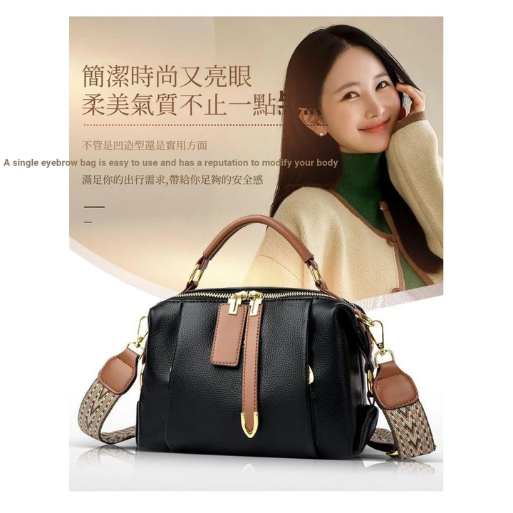 Da Thật Chính Hãng Da Mềm Túi Da Bò Nữ Hợp Thời Trang Dây Đeo Vai Rộng Túi Đeo Vai Nữ Túi Đeo Ngang Túi Đi Làm Túi Boston Túi Xô Túi Đa Năng