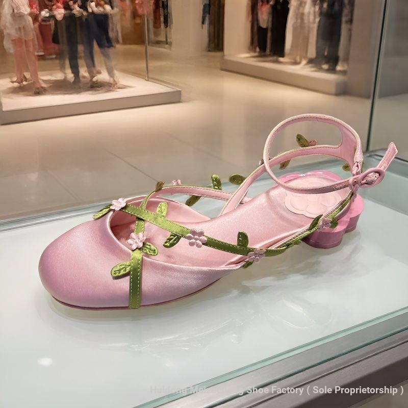 2 Màu Kích Thước Lớn 34-43 Mũi Sandal Nữ Gót Dày Nơ Chữ Thập Dây Đeo Mary Jane Ngọt Ngào Cổ Tích Phong Cách Hẹn Hò Mùa Hè Đi Làm 49LT
