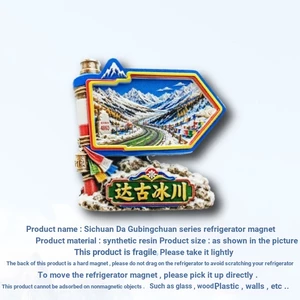 Tatsuko Sichuan Glacier Street Sign Snow Mountain Road Nhãn dán từ tính