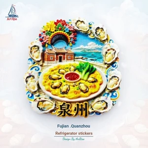 Nhãn dán từ tính Fujianzhou Oyster Branding Hokkien Red Brick Ancient House