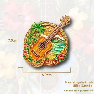 Nhãn dán từ tính đàn Guitar Hawaii Wahu Island