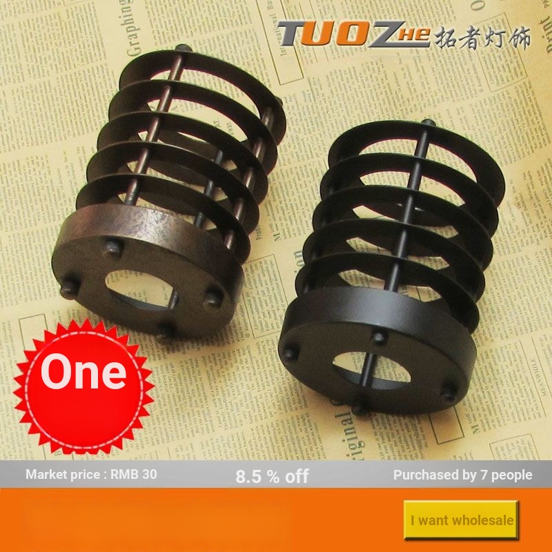 Tyk Bắc Âu Retro Hoài Cổ Dây Đèn Chùm Đèn Chùm Đèn Thiết Kế Đèn Sắt Đen Cafe Bóng TEEX 6JAV