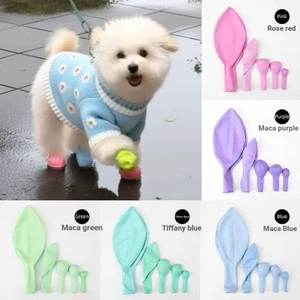 Dày Macaron Cao Su Bóng Thú Cưng Chó Chân Bao Dùng Một Lần Giày Đi Mưa Chó Chống Thấm Nước Chống Bụi Bóng