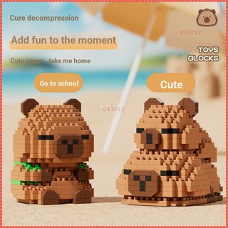 Kapibara Búp Bê Capybara Hoạt Hình Sáng Tạo Khối Xây Dựng Đồ Trang Trí Đồ Chơi Giáo Dục Quà Tặng Ngày Lễ