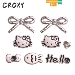 Phụ Kiện Giày Lỗ Bạc Hellokitty Nơ Giày Hoa Thích Hợp Cho Crocs Khóa Giày Có Thể Tháo Rời Khóa Giày Lỗ Khóa Giày Busch Khóa Giày Zhibixing ins Giày Hoa