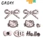Phụ Kiện Giày Lỗ Bạc Hellokitty Nơ Giày Hoa Thích Hợp Cho Crocs Khóa Giày Có Thể Tháo Rời Khóa Giày Lỗ Khóa Giày Busch Khóa Giày Zhibixing ins Giày Hoa