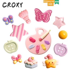 Phụ Kiện Bảng Màu Bướm Hoạt Hình Cho Crocs, Hoa Tháo Rời, Zhibixing