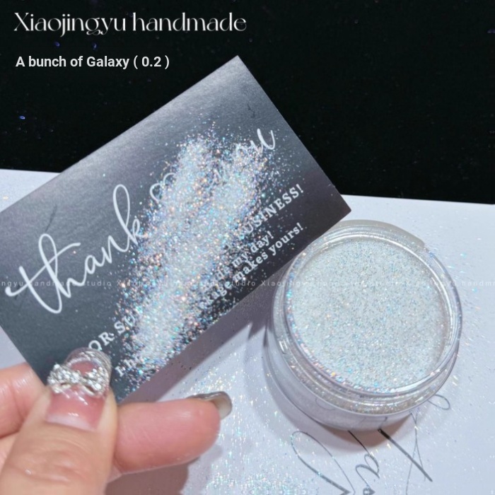 Kexiyan DIY Liu Ma Làm Móng Tay Epoxy One Hold Galaxy Universal Powder Highlight Original Film 0.1 Fine Powder Glitter Chất Liệu