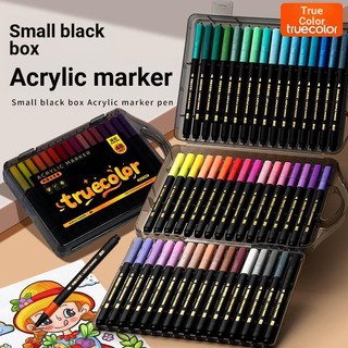 Bút đánh dấu Acrylic hộp đen nhỏ màu thật, 24 màu