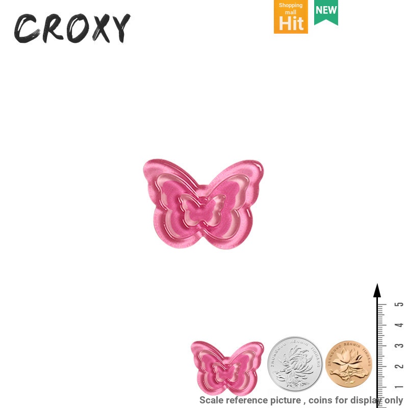 Phụ Kiện Bảng Màu Bướm Hoạt Hình Cho Crocs, Hoa Tháo Rời, Zhibixing