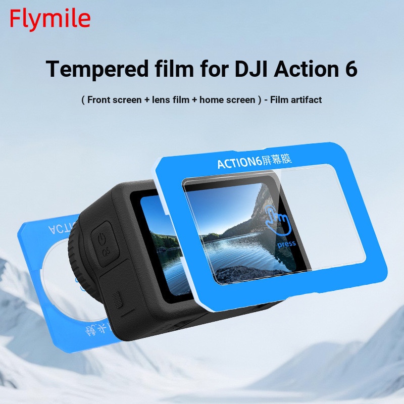 Thích hợp cho DJI OSMO ACTION 6 Màn hình Phim cường lực Công cụ tiện dụng Phim bảo vệ HD Phụ kiện chống trầy xước