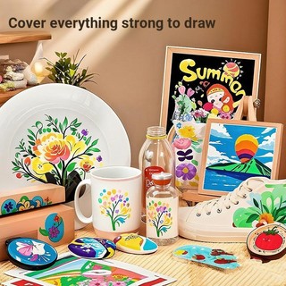 Bút đánh dấu Acrylic hộp đen nhỏ màu thật, 24 màu