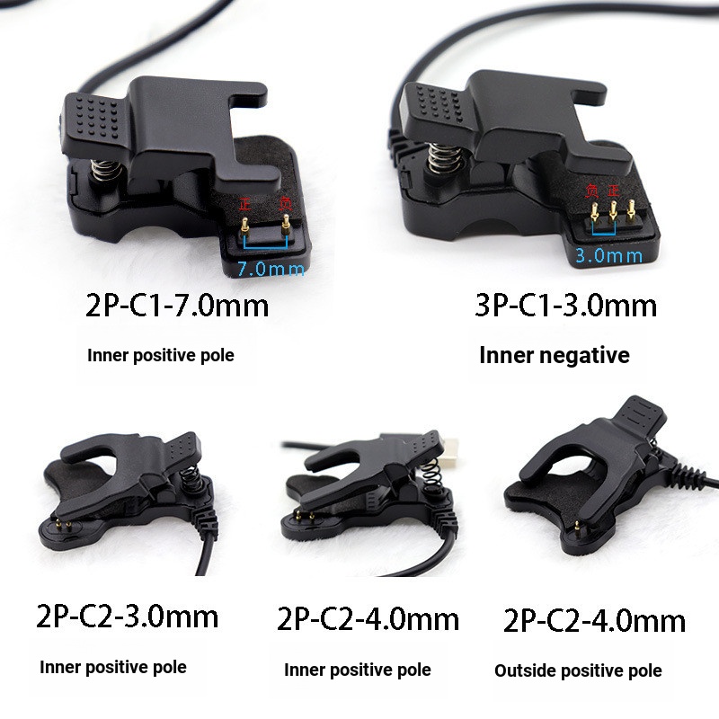 Thích hợp cho đồng hồ thông minh Huaqiangbei Kẹp sạc 2 chân 3mm4mm Bộ sạc tiếp xúc W26 / HW22 Cáp sạc