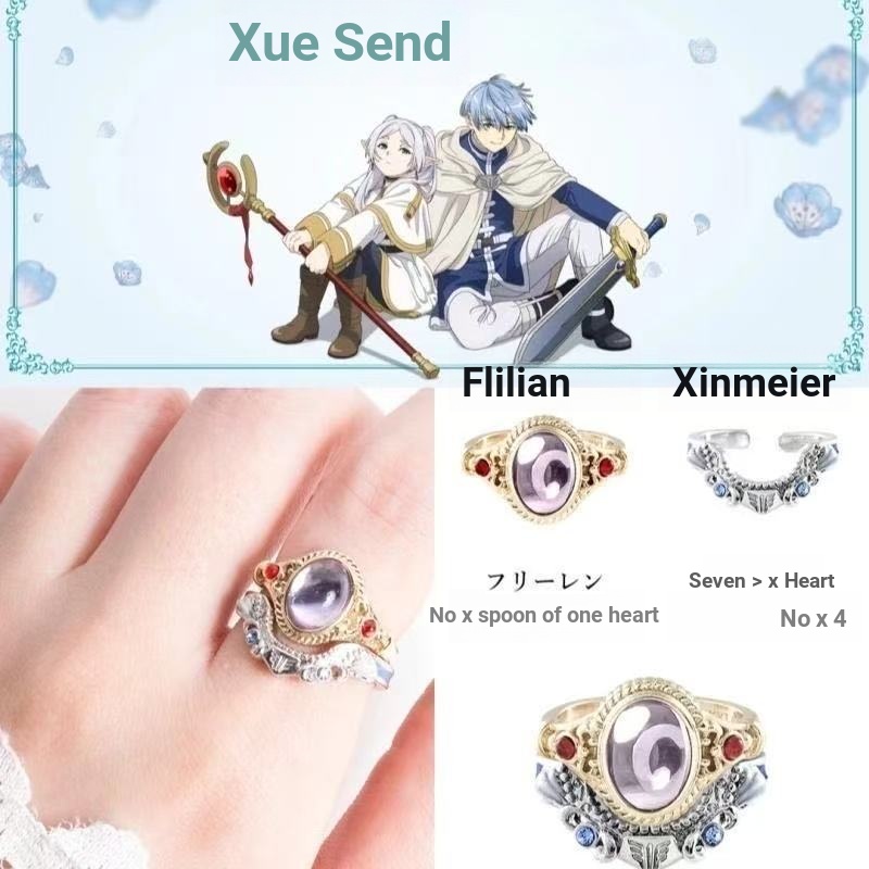 Nhẫn đồng thương hiệu Flien chôn cất Đơn giản phù hợp với mọi trận đấu Anime phái sinh Hàng hóa Nhẫn hai chiều cos
