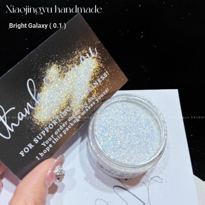 Kexiyan DIY Liu Ma Làm Móng Tay Epoxy One Hold Galaxy Universal Powder Highlight Original Film 0.1 Fine Powder Glitter Chất Liệu