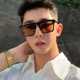 Kính râm nam nữ Hàn Quốc mới Khung vuông lái xe chống tia cực tím Bóng ngoài trời