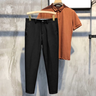 Dạo Phố Mùa Xuân Mùa Hè Màu Trơn Quần Côn Nam Anh Không Sắt Slim-fit Skinny Quần Thường Ngày Phù Hợp Với Quần Size 27-42