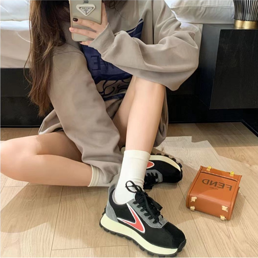 Tất Cổ Cao Nữ，Vớ cotton Cổ Cao Nữ Hàn Quốc Gân Trơn Nhiều Màu