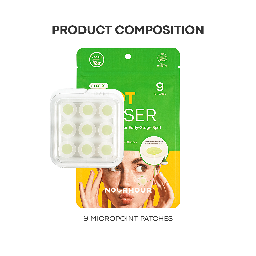 NOLAHOUR Spot Eraser Green + Blue Miếng Dán Làm Dịu Mụn Mới Nổi, Che Phủ & Bảo Vệ Vết Mụn Sau Nặn