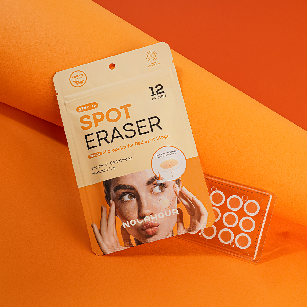 NOLAHOUR Spot Eraser Orange 12 Miếng Dán Làm Mờ Vết Đỏ Sau Mụn, Sáng Da Đều Màu
