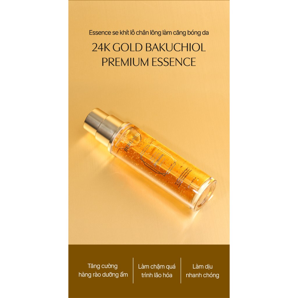 Ảnh Tinh chất vàng 24k Bakuchiol BERGAMO dưỡng ẩm cao cấp 120ml 1