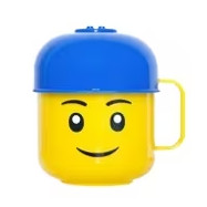 Cốc Uống Nước Có Nắp Đậy Trang Trí Lego Bằng Vải Oxford Dành Cho Trẻ Em