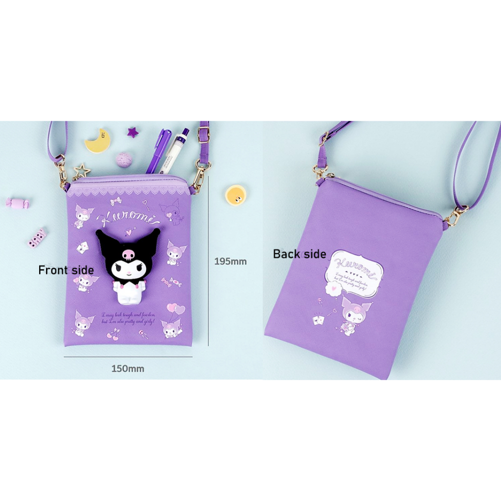 [SANRIO] Kuromi Squishy Túi Đeo Chéo Đựng Điện Thoại