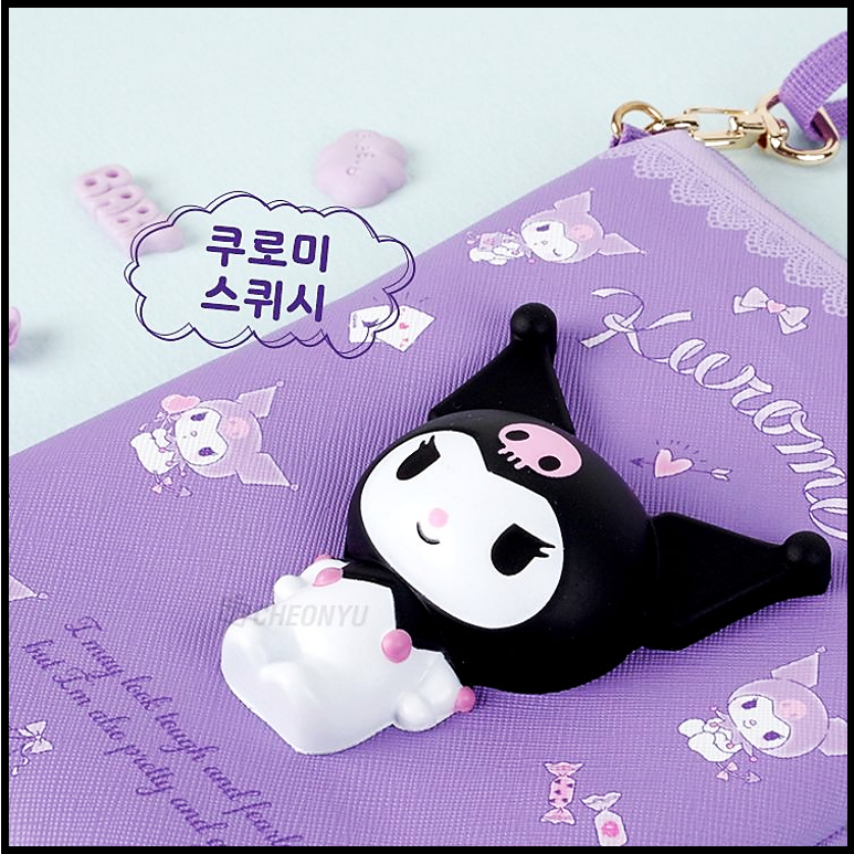 [SANRIO] Kuromi Squishy Túi Đeo Chéo Đựng Điện Thoại