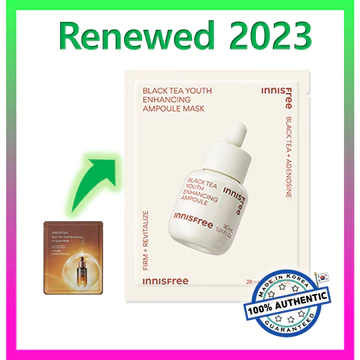 Mặt Nạ innisfree Trà Đen Trẻ Hóa Làn Da 1ea/ innisfree Black Tea Youth Enhancing Ampoule Mask 1ea (2023 AD)