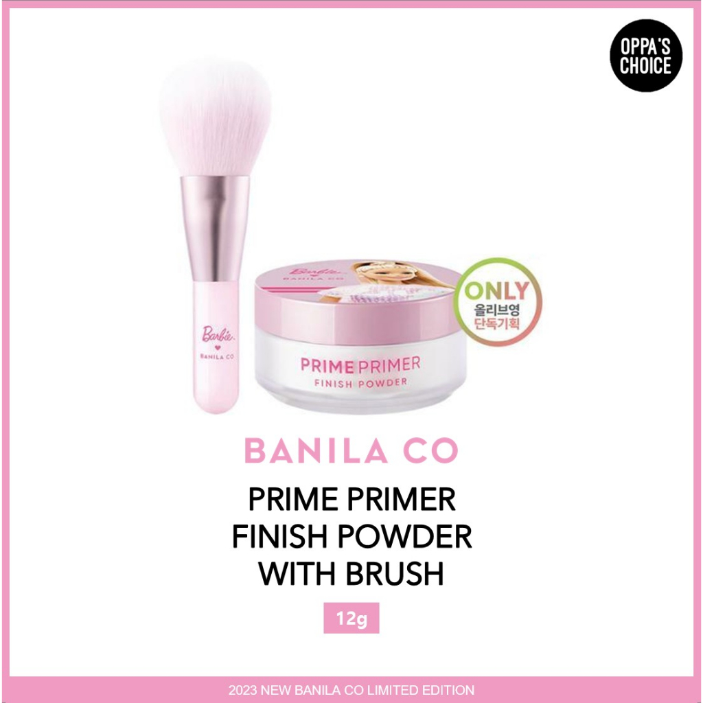 Limited Banila Co Prime Primer Finish Powder With Brush Barbie