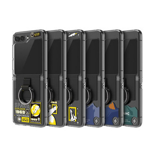 National Geographic - Vỏ trong suốt dây đeo vòng cho galaxy z flip 6 5 4 3 (6 loại) / nắp flip5 zflip6