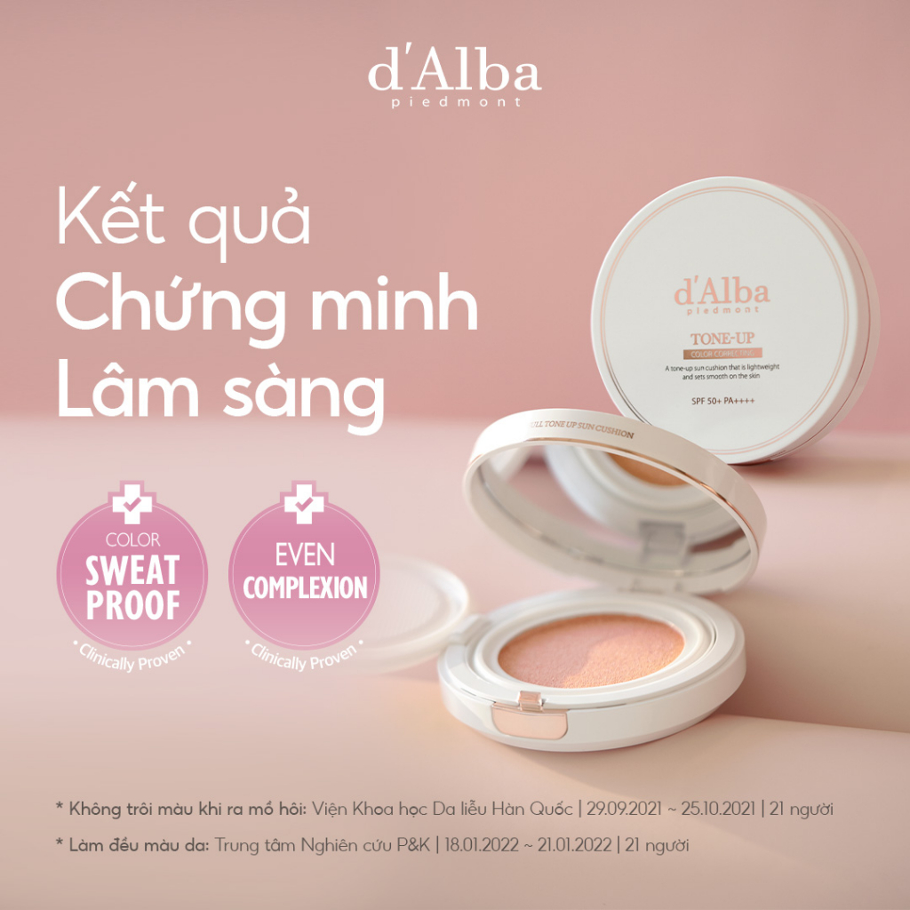 Ảnh Phấn nước chống nắng nâng tông SPF 50 + PA + + + + d'Alba Tone Up Sun Cushion 4