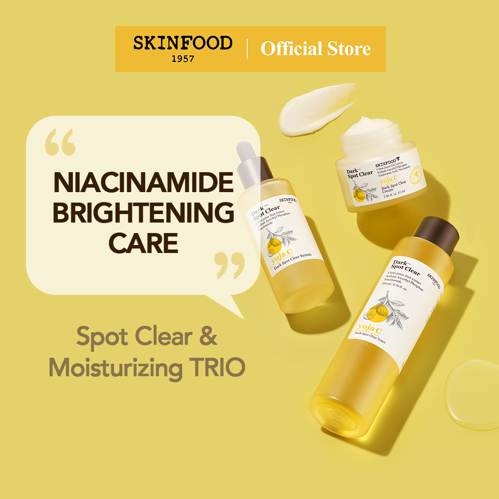 [SKINFOOD Official] Set dưỡng Vitamin C Yuja Niacinamide sáng da mờ thâm Toner 200ml