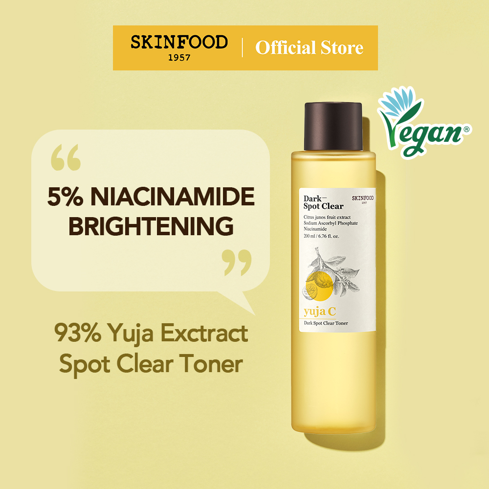 [SKINFOOD] Toner Yuja vitamin C niacinamade 200ml 100 / thực vật làm mờ vết thâm và tàn nhang