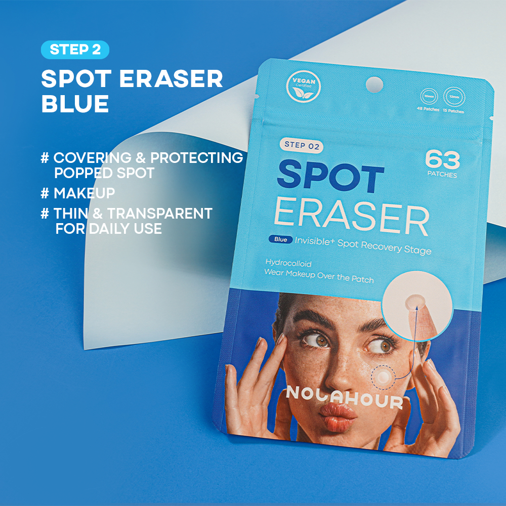 NOLAHOUR Spot Eraser 3 Steps Miếng Dán Mụn 3 Bước: Làm Dịu Mụn Mới Nổi, Che Phủ Mụn Có Mủ/Sau Nặn & Làm Mờ Vết Đỏ Sau Mụn