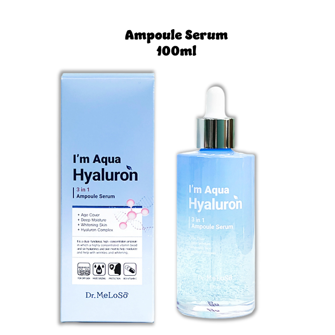 Tinh Chất Dưỡng Ẩm Dr.MELOSO 3 Trong 1 I 'M Aqua Hyaluron